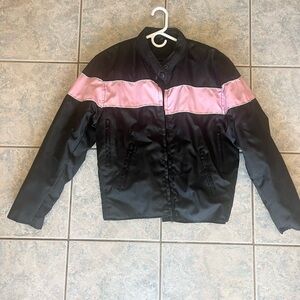Chic Black and Pink Women's Bomber Jacket